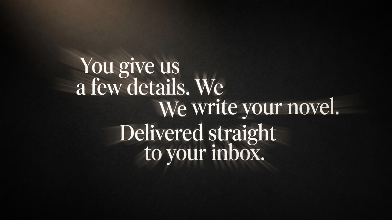 You give us a few details. We write your novel.